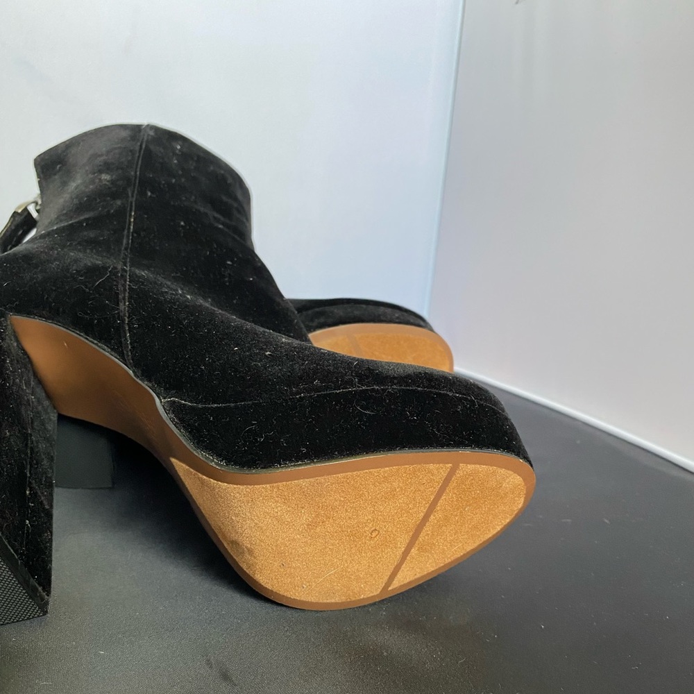 Black Velvet Boots Never Worn